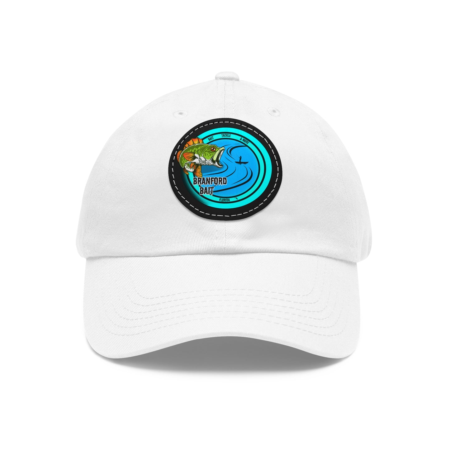 Fishing Dad Hat with Leather Patch, Outdoor Cap, Father's Day Gift, Fishing Enthusiast Hat, Casual Style