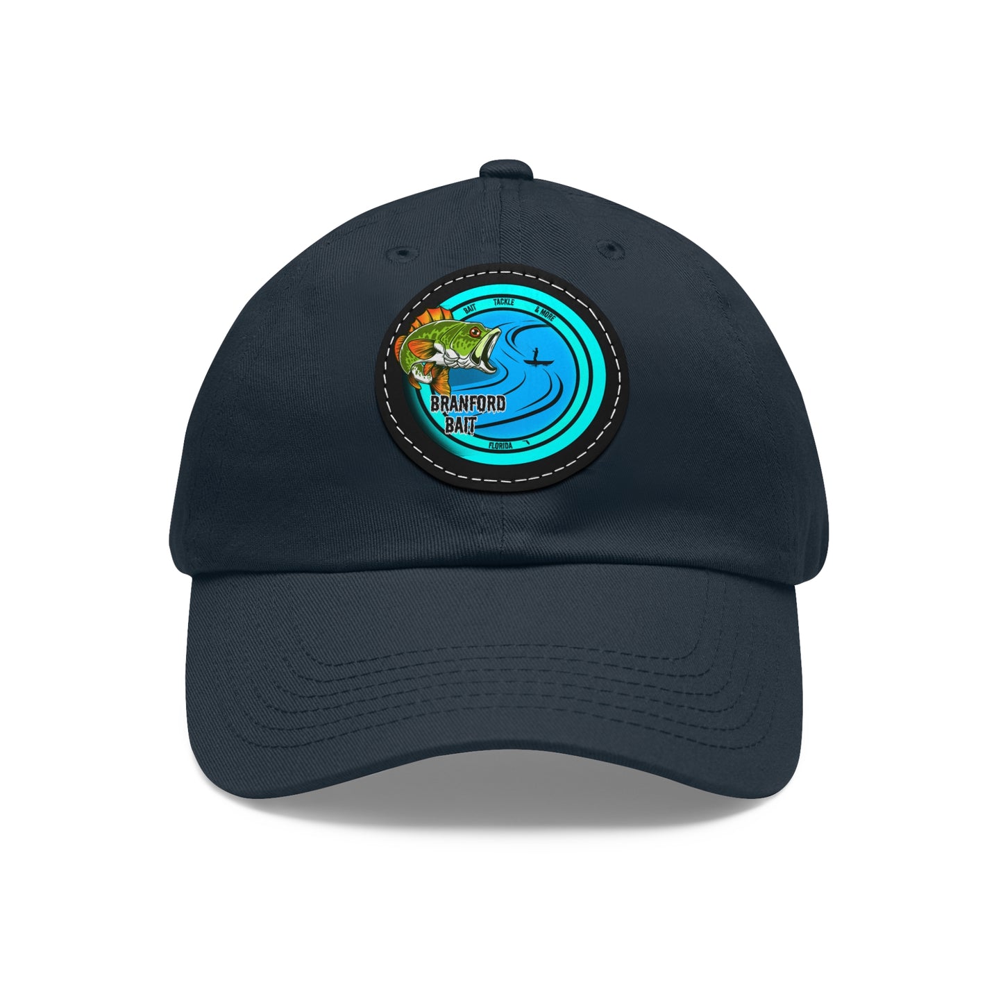 Fishing Dad Hat with Leather Patch, Outdoor Cap, Father's Day Gift, Fishing Enthusiast Hat, Casual Style