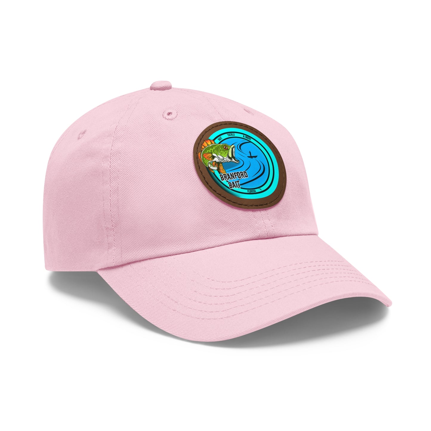 Fishing Dad Hat with Leather Patch, Outdoor Cap, Father's Day Gift, Fishing Enthusiast Hat, Casual Style