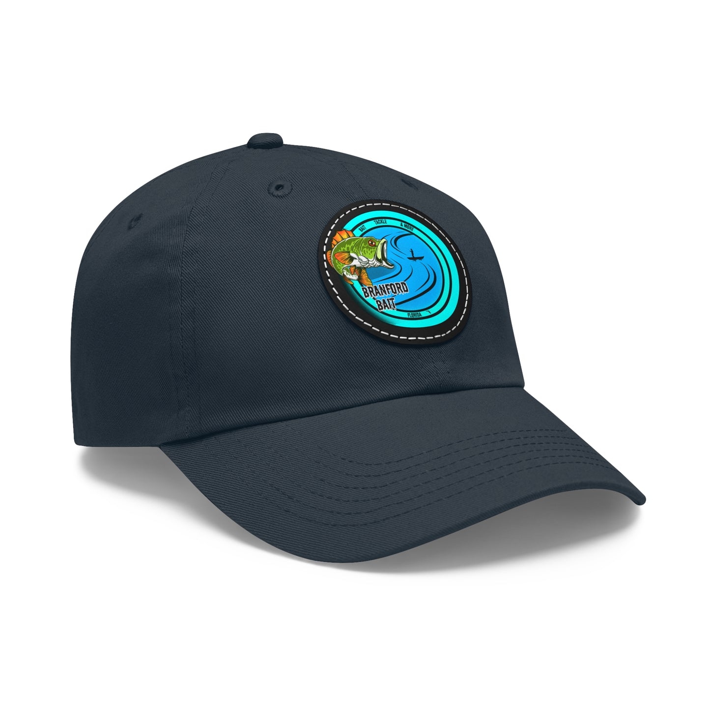 Fishing Dad Hat with Leather Patch, Outdoor Cap, Father's Day Gift, Fishing Enthusiast Hat, Casual Style