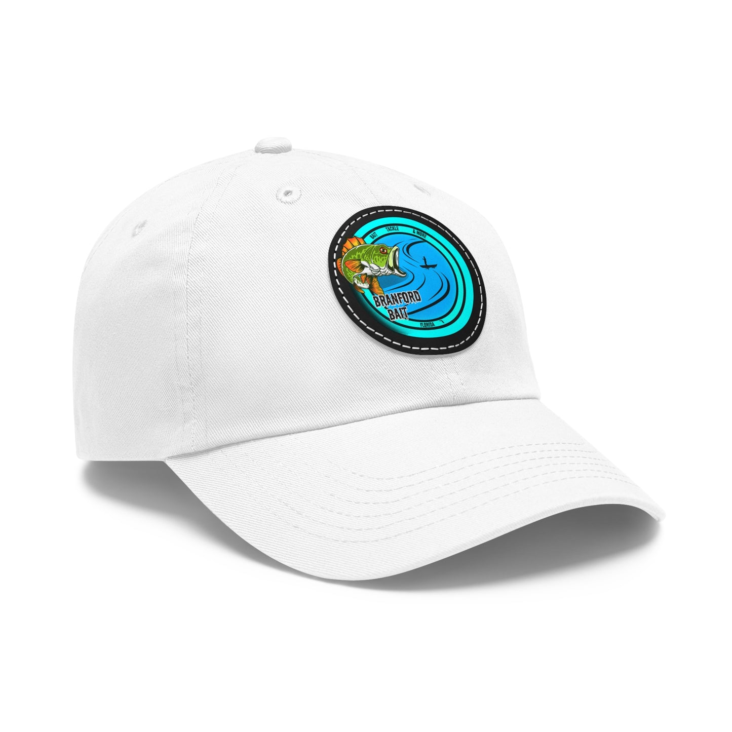 Fishing Dad Hat with Leather Patch, Outdoor Cap, Father's Day Gift, Fishing Enthusiast Hat, Casual Style