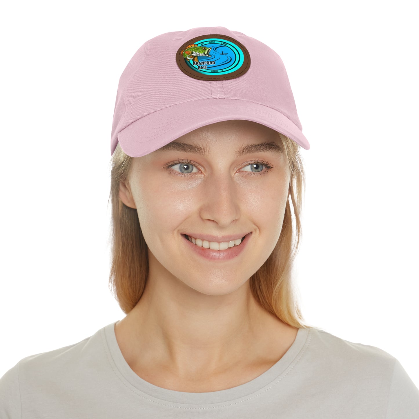 Fishing Dad Hat with Leather Patch, Outdoor Cap, Father's Day Gift, Fishing Enthusiast Hat, Casual Style